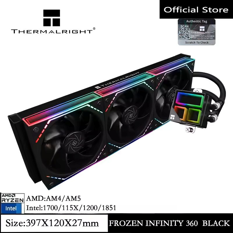 Thermalright Frozen Infinity 360 Liquid CPU Cooler พัดลม PWM 2000RPM CPU ความร้อนอ่างล้างจานเดสก์ท็อ