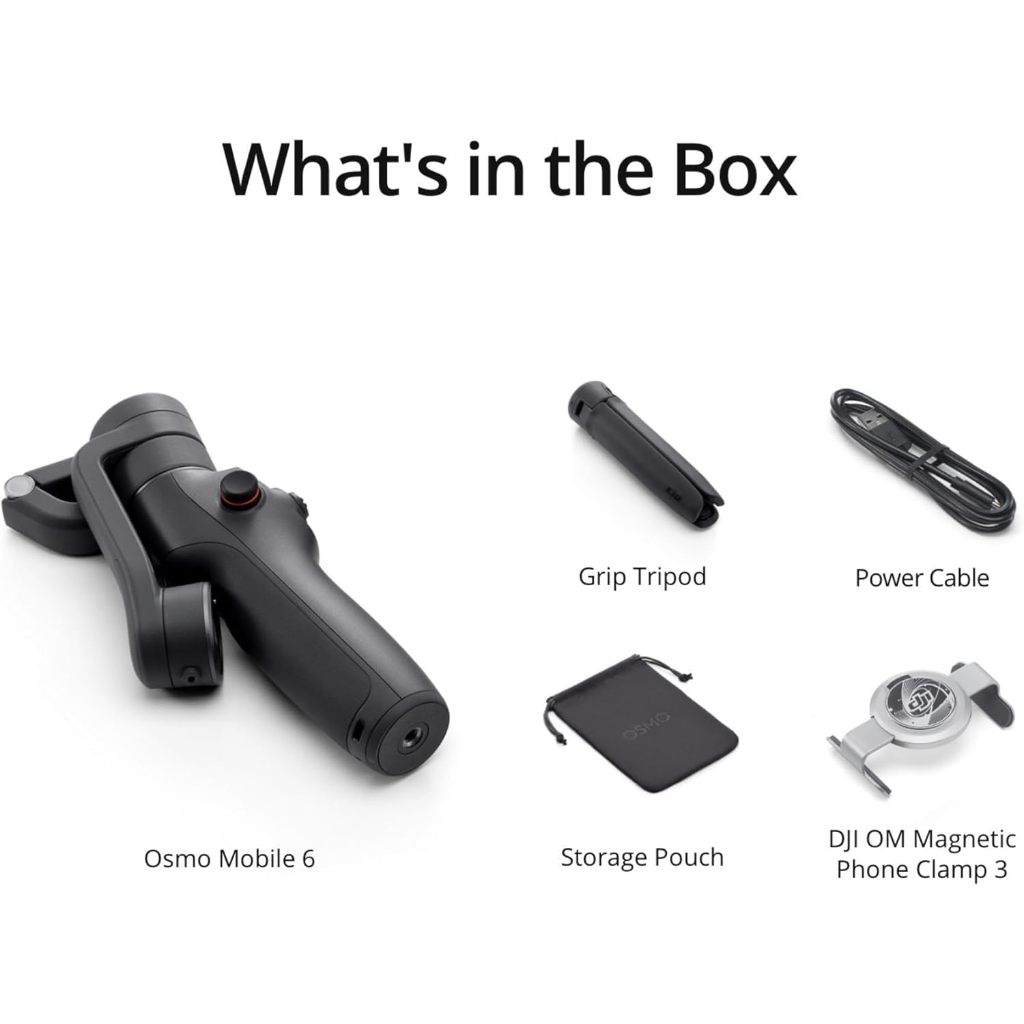 Dji Osmo Mobile 6 ไม้กันสั่นสําหรับสมาร์ทโฟน, ไม้กันสั่นโทรศัพท์ 3 แกน, ก้านต่อในตัว, การติดตามวัตถุ, แบบพกพาและพับได้, โคลง Vlogging, YouTube TikTok