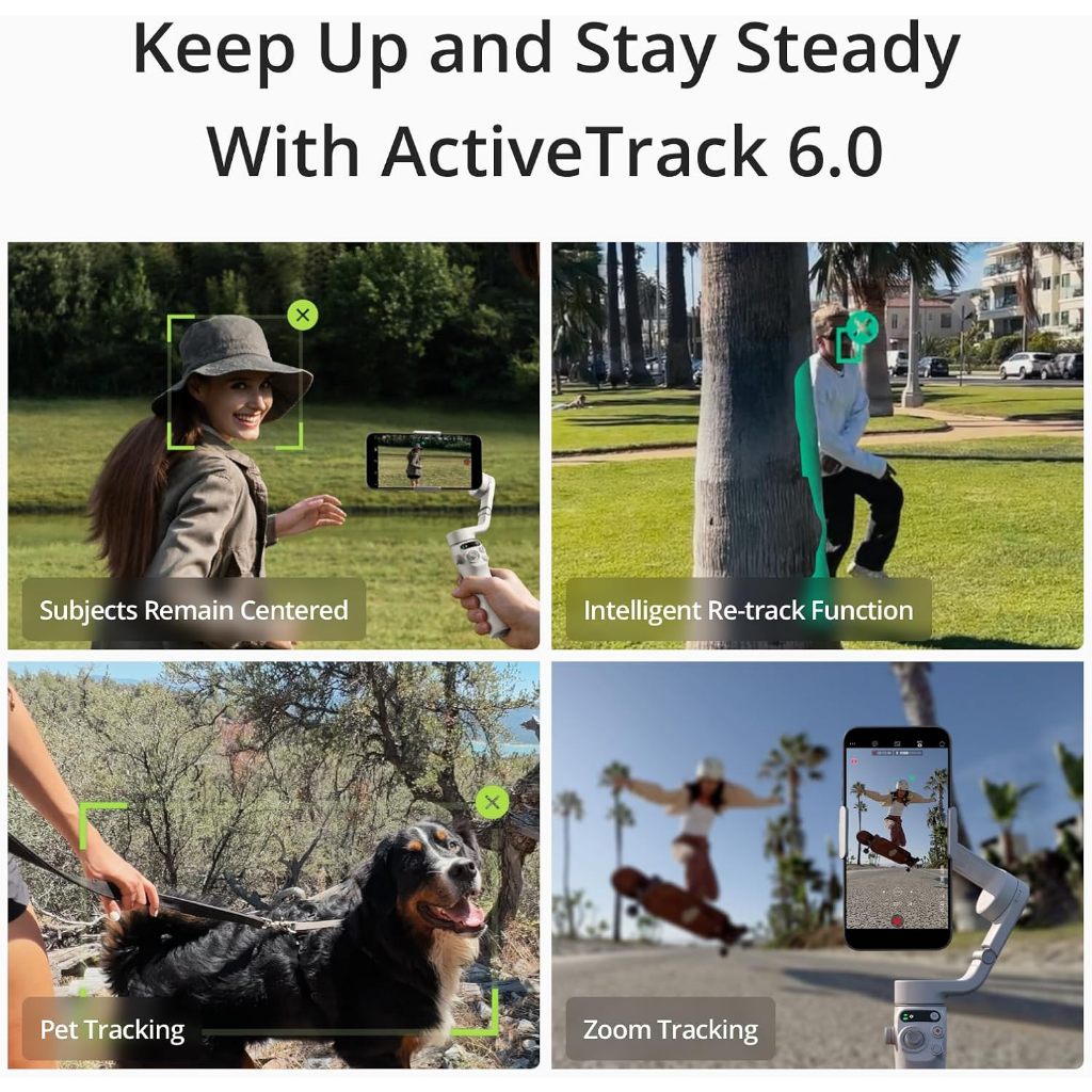 Dji Osmo Mobile 6 ไม้กันสั่นสําหรับสมาร์ทโฟน, ไม้กันสั่นโทรศัพท์ 3 แกน, ก้านต่อในตัว, การติดตามวัตถุ, แบบพกพาและพับได้, โคลง Vlogging, YouTube TikTok