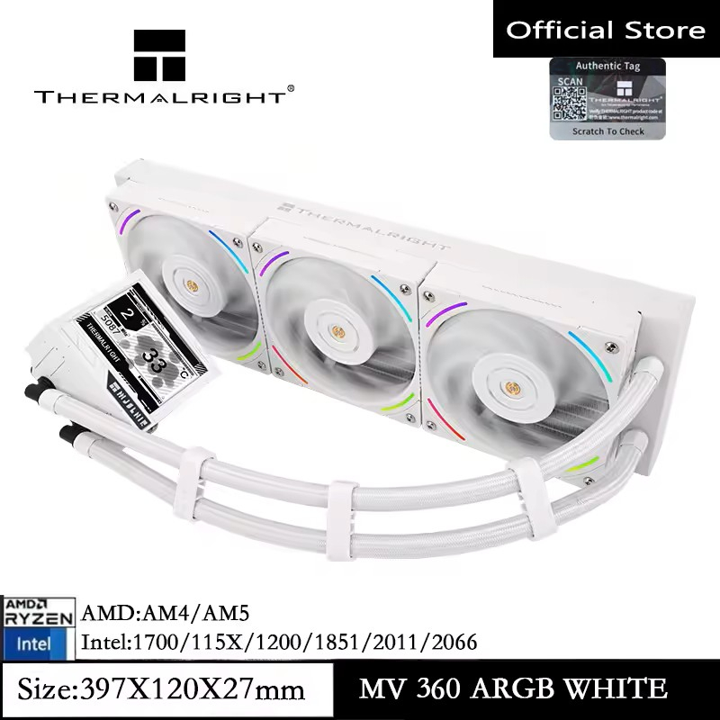 Thermalright MJOLNIR VISION 360 ARGB หม้อน้ําระบายความร้อนด้วยน้ํา จอแสดงผล LCD ขนาด 3.5 นิ้วรองรับหน้าจอแอนิเมชั่น DIY แชสซีระบายความร้อน CPU Liquid Cooler