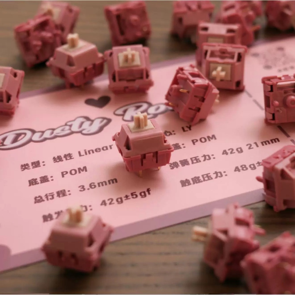 -LW- Knock Knock Studio Dusty Rose Switch Linear Switch 42g Trigger 3.6 มม.จังหวะคีย์บอร์ดที่กําหนดเอง MX Switch BSUN OEM
