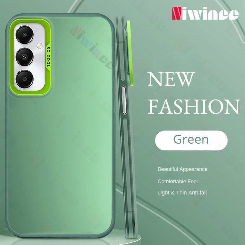 SAMSUNG เคสโทรศัพท์เข้ากันได้สําหรับsamsung Galaxy A16 A15 A14 4G 5G LTEเมทัลลิคออโรร่าผิวปลอกหรูหรา