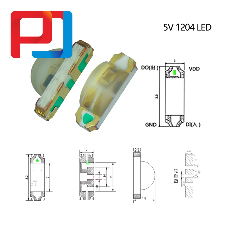 20/50/100pcs Ws2812b 5v Ws2812 5050 3528 4020 1204 1209 0807 2020 Mini โคมไฟแอดเดรสไฟ Led Strip Rgb ไดโอดสะพาน Smd Digital Pixel - รูปที่ 4