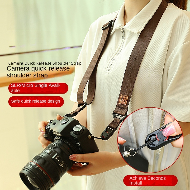 สายสะพายกล้อง เหมาะสําหรับ Canon, Nikon, Sony, Fuji และกล้อง DSLR อื่นๆ พร้อมถอดชิ้นส่วนด่วน