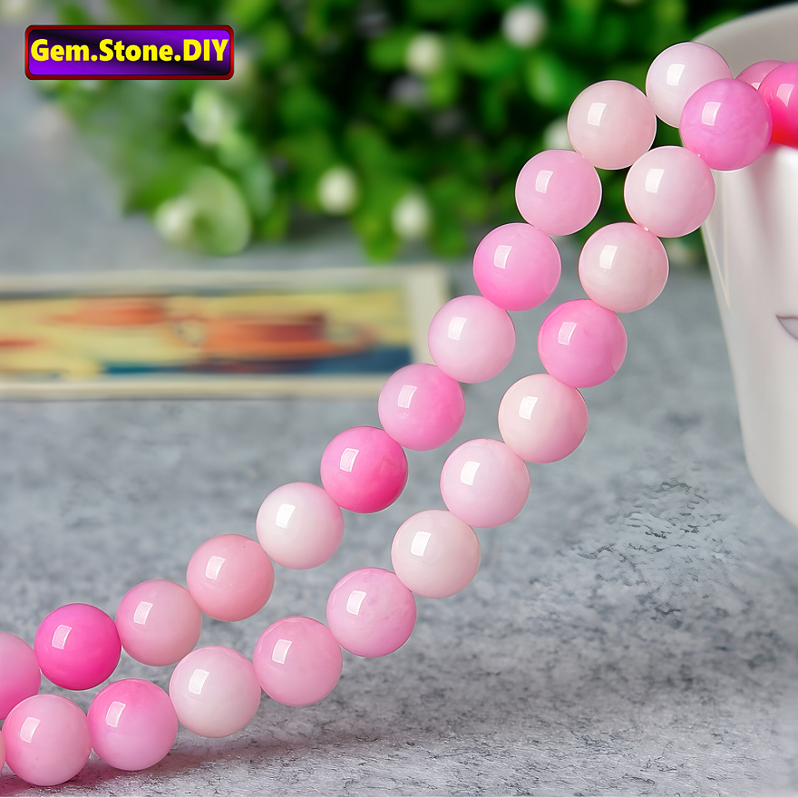 Peach Chalcedony Natural Stone，Loose Bead พีชโมราหินธรรมชาติ,หลวมลูกปัด ตัวเว้นวรรค สําหรับสร้อยข้อมือ/สร้อยคอ/แหวน/ต่างหู,ขายส่งทําด้วยมือทําเองเครื่องประดับอุปกรณ์เสริม,สร้อยข้อมือหินคริสตัลแร่,ลูกปัดคริสตัล