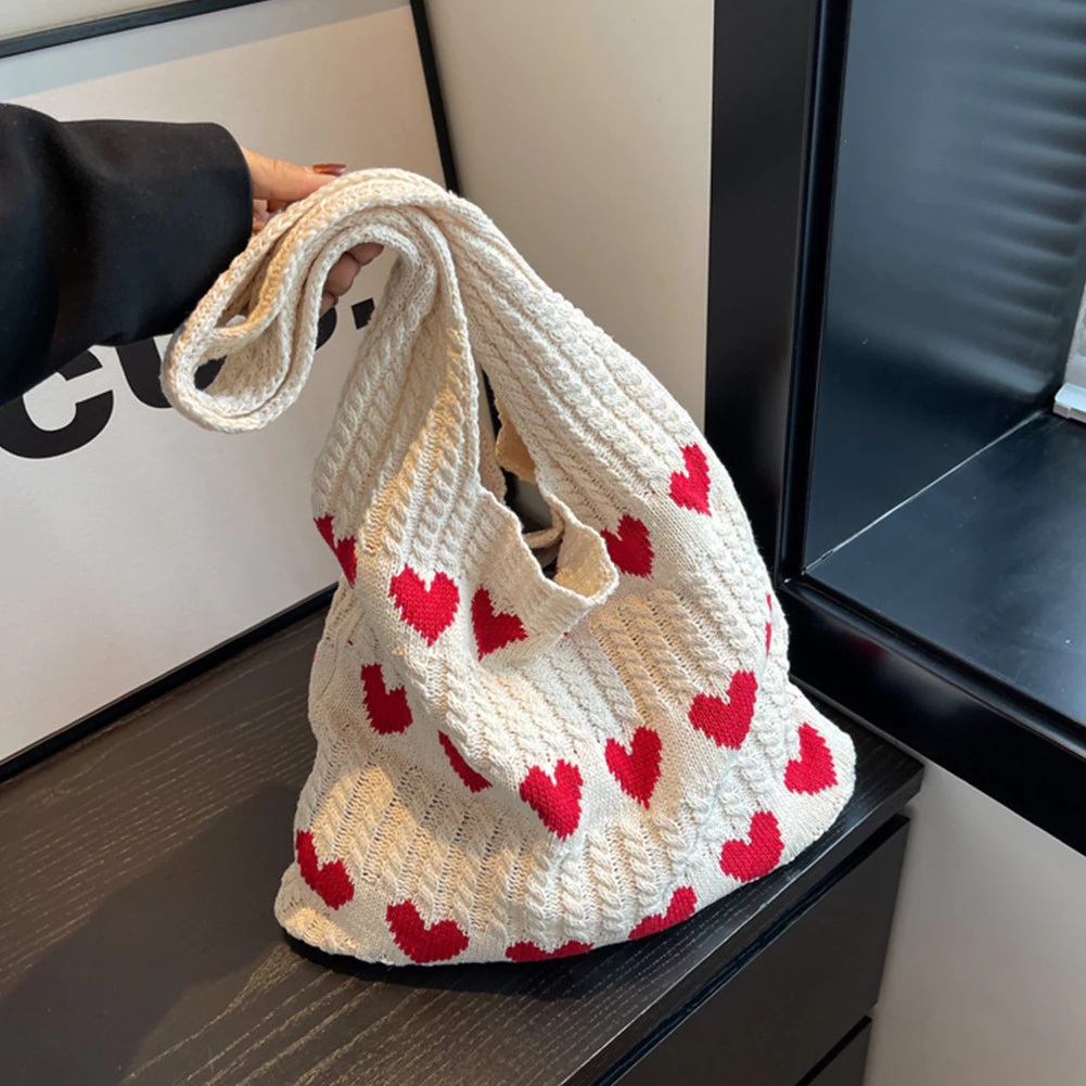 กระเป๋าสะพายข้างทรงกลวงสำหรับผู้หญิง กระเป๋าถือเดินทางแบบโครเชต์ใบใหญ่ กระเป๋าชายหาด - รูปที่ 5