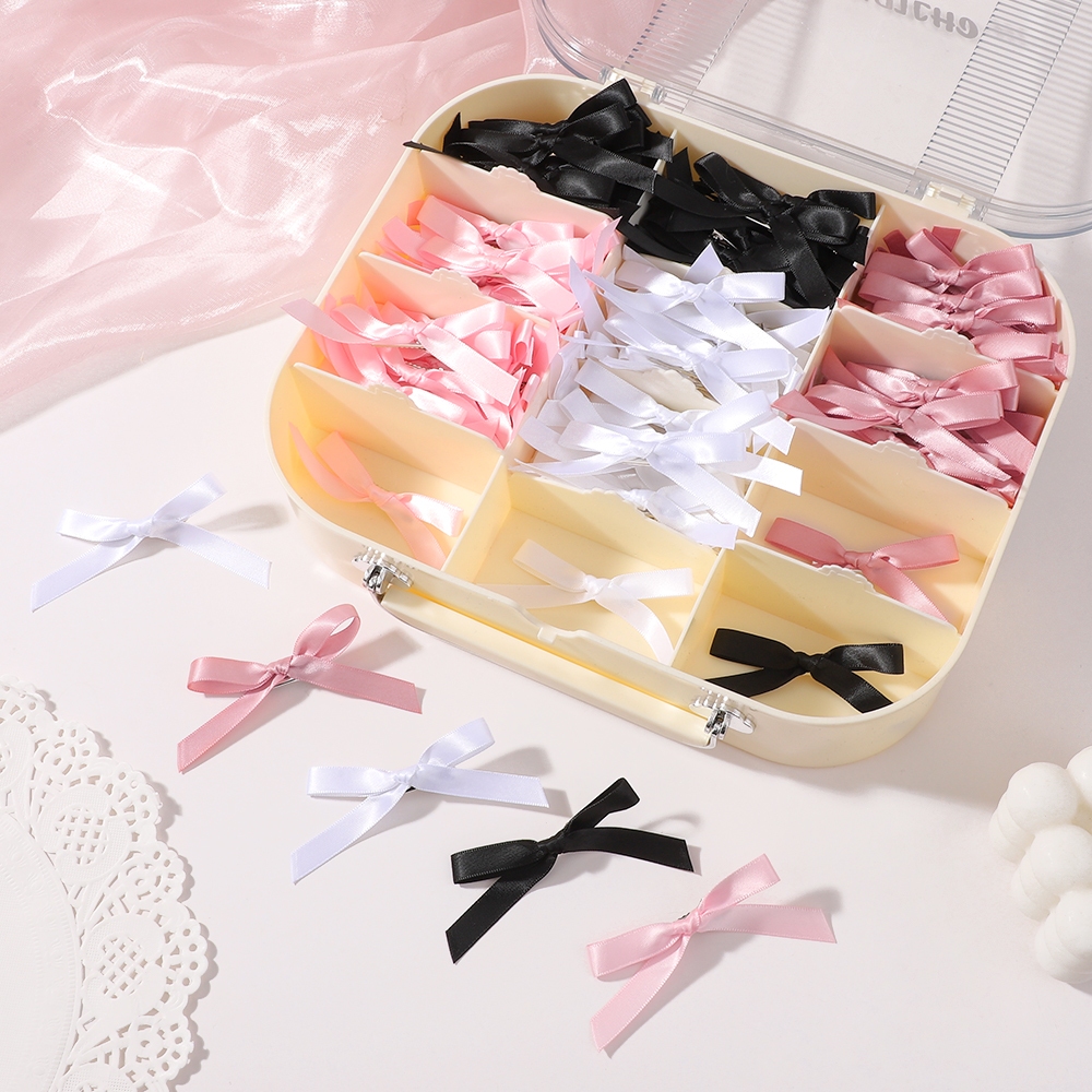 4 ชิ้น/เซ็ตสีทึบ Hairpins สําหรับสาว Bows Boutique Handmade Headwear ผู้หญิงแฟชั่นอุปกรณ์เสริมผม