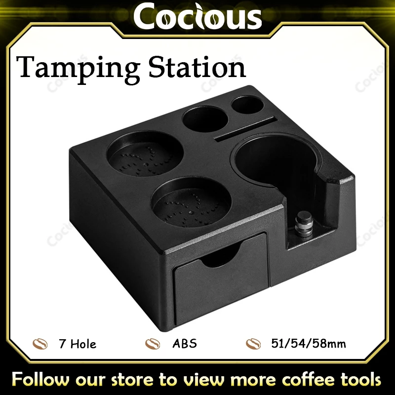 กาแฟ Tamping Station 51/54/58มม.Universal Barista เครื่องมือ ABS มัลติฟังก์ชั่นลิ้นชัก Tamper Holder ฐานผู้ถืออุปกรณ์เสริมกาแฟอเนกประสงค์