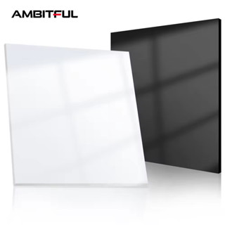 30x30 ซม.สะท้อนแสงสีดําและสีขาวอะคริลิคแสดงบอร์ดสําหรับโต๊ะส…