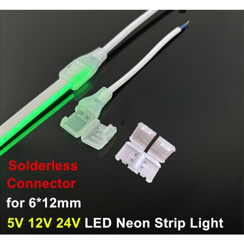 5V 12V 24V LED นีออนบัดกรีเชื่อมต่อ,ที่มีประโยชน์ DIY อุปกรณ์เสริมสําหรับ 6x12 มม.LED เชือกนีออน Flex Connect