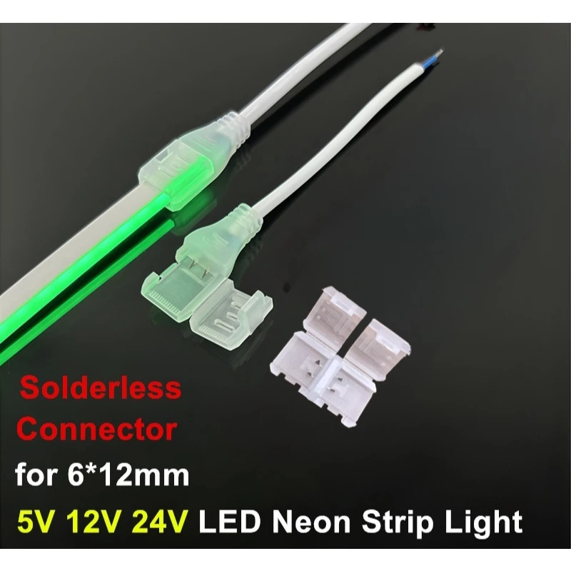 5V 12V 24V LED นีออนบัดกรีเชื่อมต่อ,ที่มีประโยชน์ DIY อุปกรณ์เสริมสําหรับ 6x12 มม.LED เชือกนีออน Flex Connect
