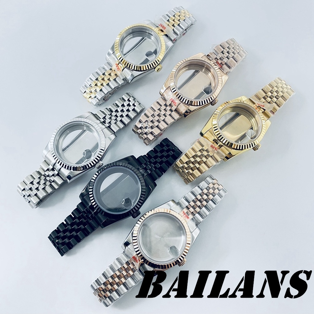 36 มม.40 มม.เงินสีดําทอง RoseGold NH34 NH35 NH36 NH38 NH39 NH70 NH72 ETA2824 PT5000 นาฬิกากันน้ํา Sapphire Crysta