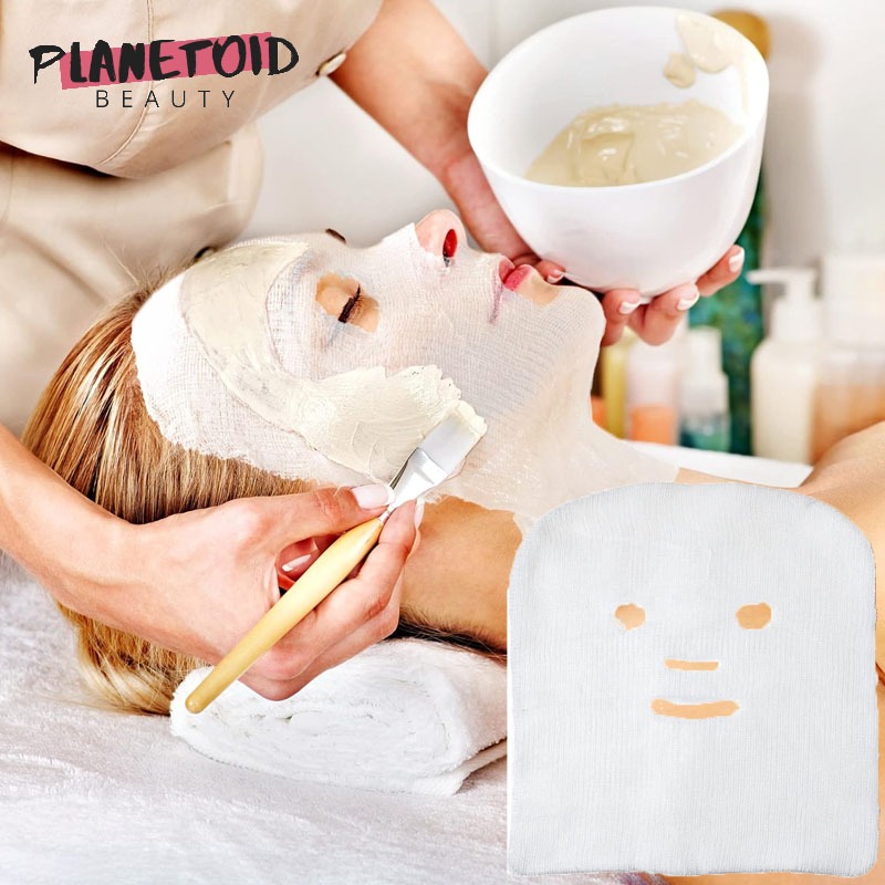Ultra-thin Facial Soft Gauze Masks 25 ซม.* 30 ซม.ทิ้ง DIY Beauty Mask Salon Facial Skin Care Mask Facial Care (20/50/100 ชิ้น)