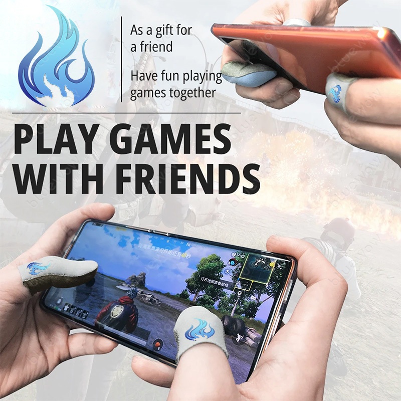 Bluewow Silver ถุงมือสําหรับเล่นเกมมือถือ เรียบและทนทาน PUBG/MLBB/Alliance