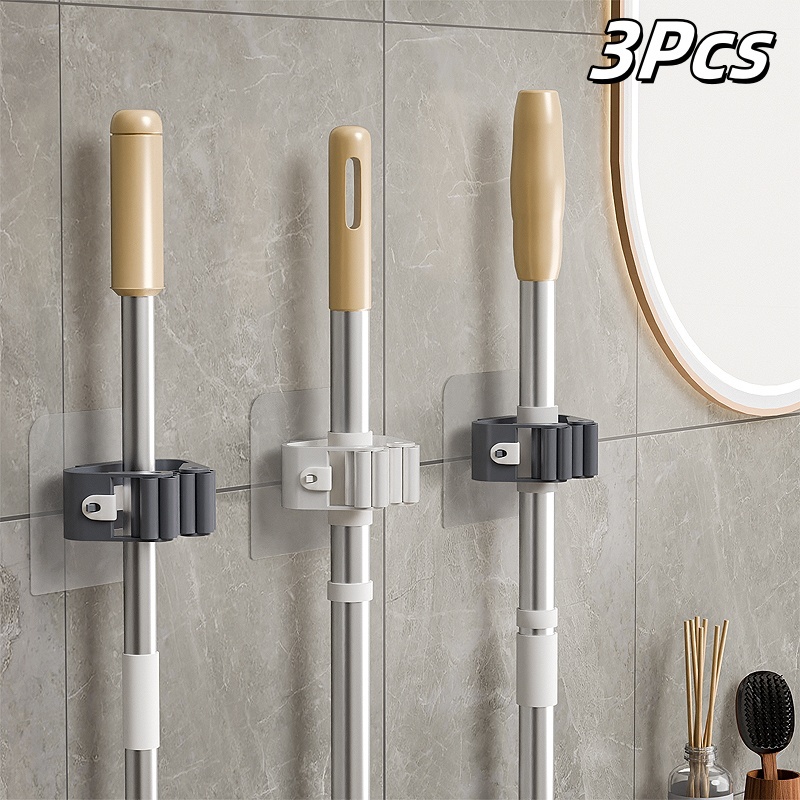 3/1ชิ้น ซับ ผนังคลิปตะขอที่แข็งแกร่ง ลาย้เหนียว การเจาะ-ฟรีห้องน้ําตะขอเหนียว