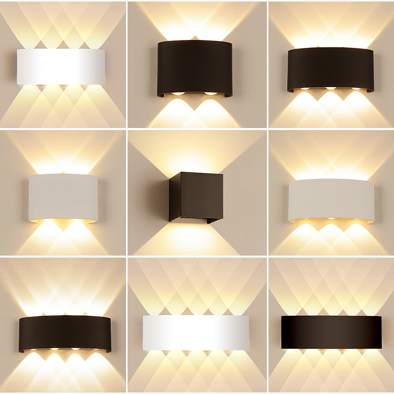 โคมไฟติดผนัง LED กันน้ํา สไตล์นอร์ดิก โมเดิร์น โคมไฟผนัง สําหรับตกแต่งบ้าน สวน ทางเดิน กลางแจ้ง