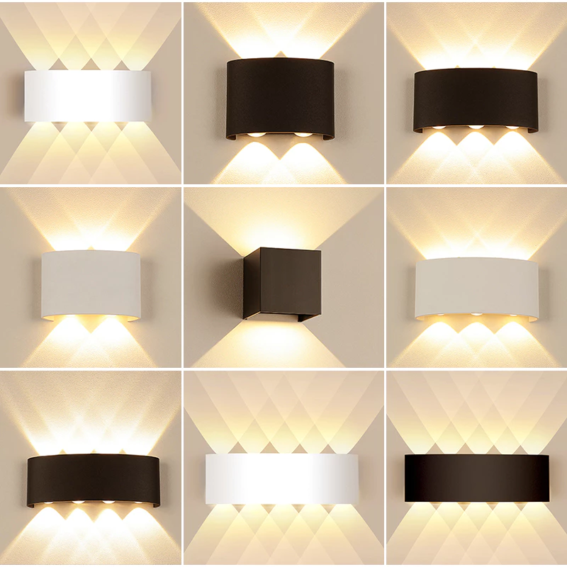 โคมไฟติดผนัง LED กันน้ํา สไตล์นอร์ดิก โมเดิร์น โคมไฟผนัง สําหรับตกแต่งบ้าน สวน ทางเดิน กลางแจ้ง