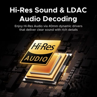 UGREEN หูฟังครอบหู Studio Pro ตัดเสียงรบกวน 48dB ANC หูฟังไร้สาย Over Ear หูฟังบลูทูธ LDAC เวลาเล่น 120 ชม. พลังเสียง Hi-Res ความละเอียดสูง