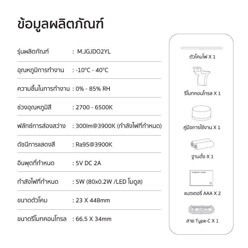 Xiaomi Computer Monitor Light Bar 1S โคมไฟ แขวนจอคอม โคมไฟอัฉริยะ LED ปรับความสว่าง อุณหภูมิสี ป้องกันความเมื่อยล้าของดวงตา