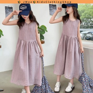 [อ่าน คลังสินค้า] 3-14 ปีชุดเด็กผู้หญิง, ชุดสีม่วงฤดูร้อนของ…