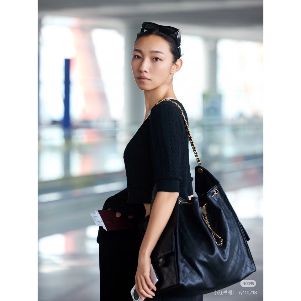 กระเป๋าถือผู้หญิง 25bag Caviar Chain Bag Multi-Pocket Crossbody ความจุขนาดใหญ่ Tote Bucket
