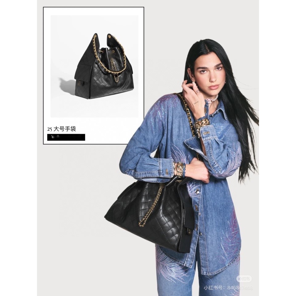 กระเป๋าถือผู้หญิง 25bag Caviar Chain Bag Multi-Pocket Crossbody ความจุขนาดใหญ่ Tote Bucket