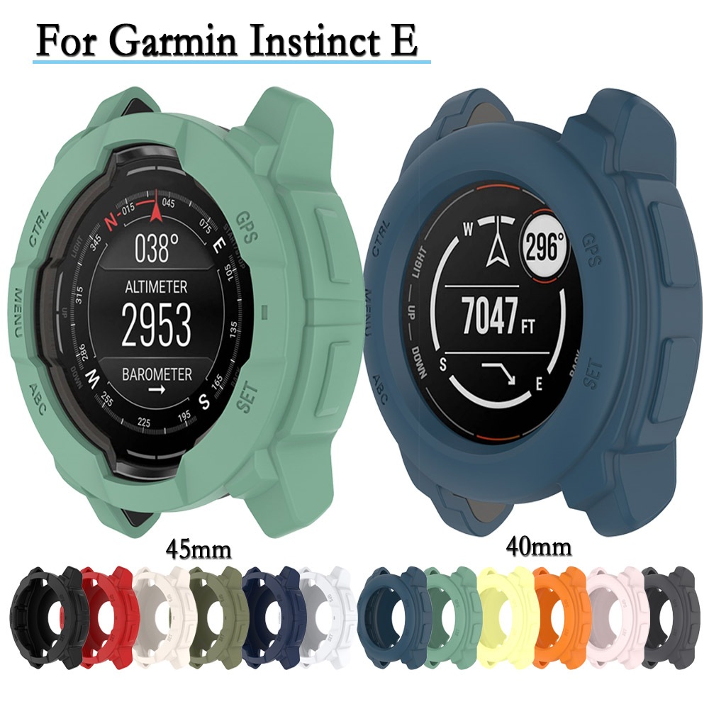 เคสสําหรับ Garmin Instinct E ซิลิโคนอ่อนนุ่มฝาครอบป้องกันตกแต่งคุณภาพสูงทนทานกรอบสําหรับ Instinct E 40/45 มม.