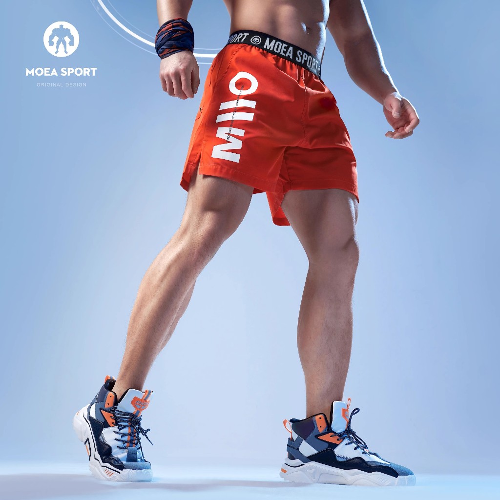 MOEA SPORT|Ink Cube 2025 ฤดูร้อนหลวม Quick-Drying กีฬากางเกงขาสั้นผู้ชายวิ่งการฝึกอบรมฟิตเนสชายหาดกางเกงสามจุด