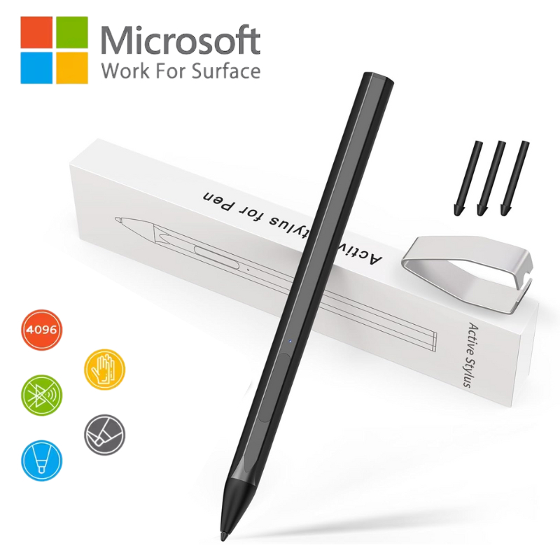 ปากกาสไตลัสสําหรับ Microsoft Surface Pro 11/10/9/X/8/7/6/5/4/3, Surface Go/Go2/Go3,Book4/3/2, Surfac