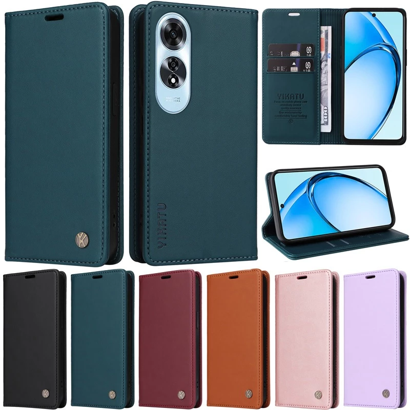 หนังสือปลอกสําหรับOppo A3 Pro 5G A79 A98 5G A54 A74 5G A38 A18 A60 4G A78 A58 A76 A96 4G A17 A54 A54S A57 A77S A57 A57 A57 A57 A57 A57 A57 A57 A77Sกระเป๋าสตางค์หนังRetroหนังกรณีกรณีกรณีกร