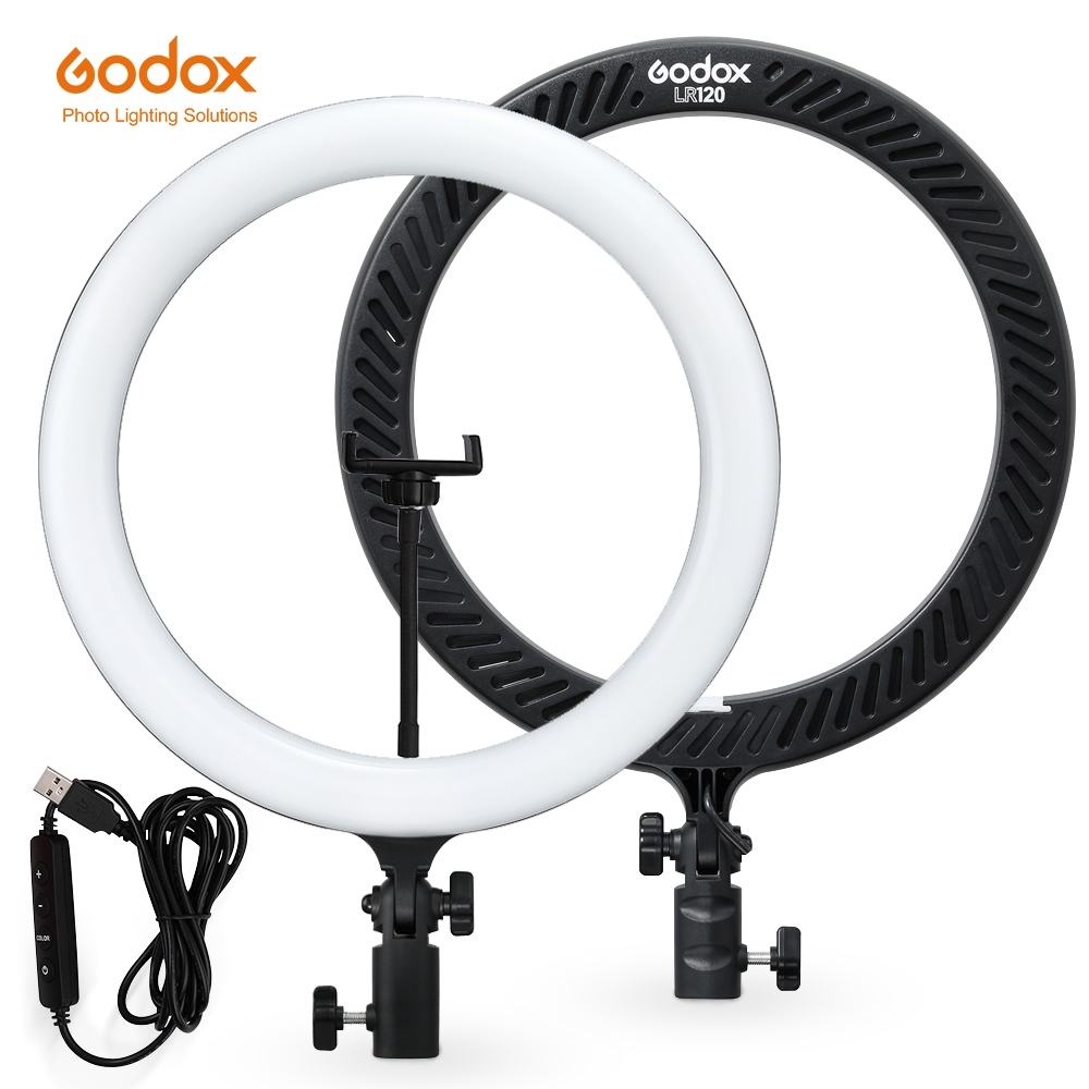 Godox LR120 LR150 ไฟ LED แหวน Annular โคมไฟ Bi-สี 3000K-6000K แหวนโคมไฟสําหรับวิดีโอ YouTube Ringlig
