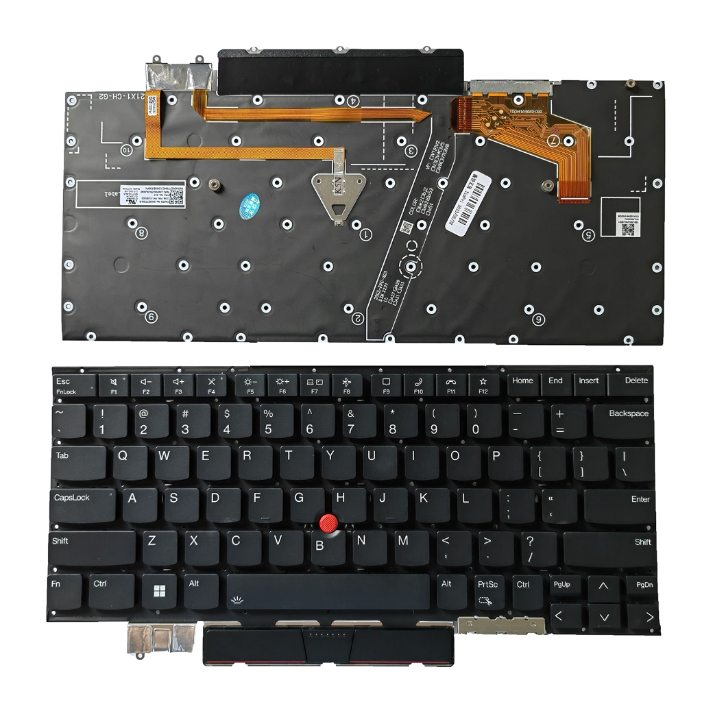 US Layout คีย์บอร์ดสําหรับ LENOVO IBM ThinkPad X1 Carbon Gen 9 GEN 10 2021 2022 20XY 20Y0 พร้อมตัวชี