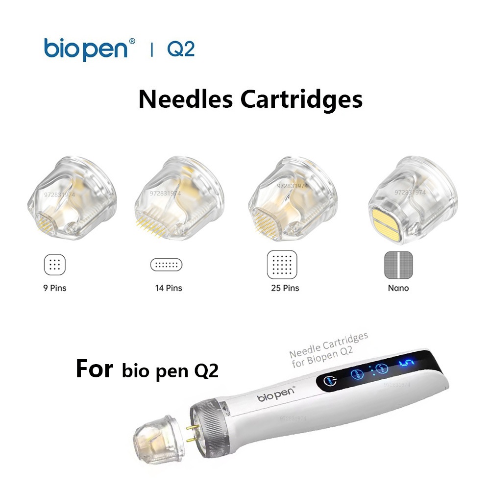 Bio Pen Q2 MTS ตลับหมึกอุปกรณ์ความงาม Microneedleing Tips 9pins / 14pins / 25pins / ตลับเข็มนาโน
