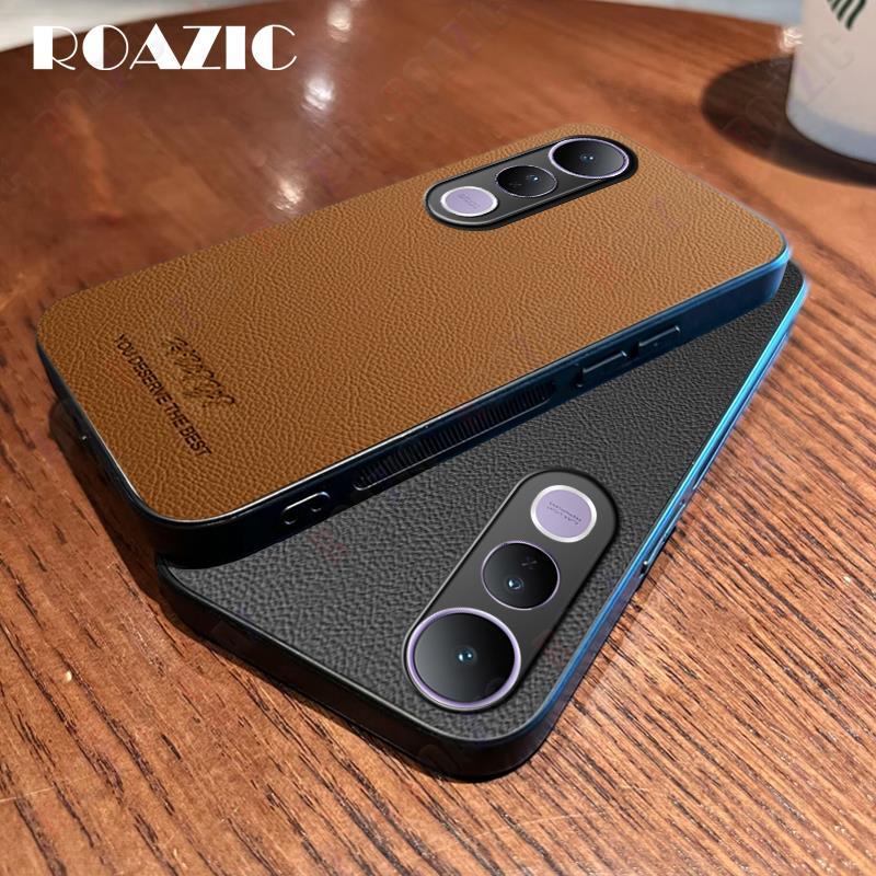 Retro PU หนังเคสโทรศัพท์สําหรับ VIVO V50 Lite/V50 Lite 5G หรูหรา Soft TPU สไตล์ธุรกิจกล้องป้องกันปกหลัง NY01