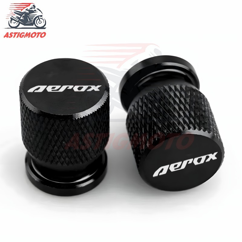 2PCS รถจักรยานยนต์ยางวาล์วหมวก CNC อลูมิเนียม Pito สําหรับ YAMAHA AEROX155 AEROX V1 V2 2015-2023