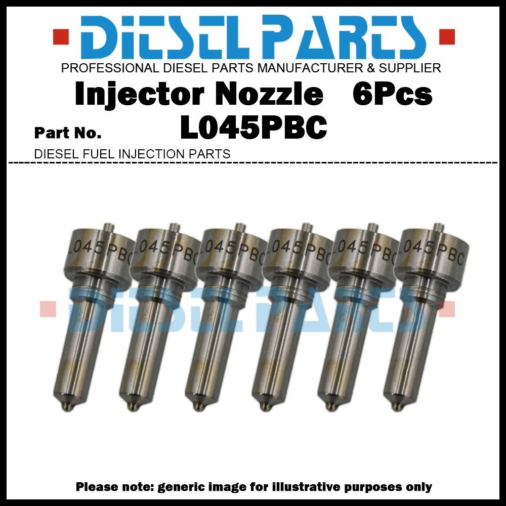 6 ชิ้นดีเซลหัวฉีดน้ํามันเชื้อเพลิงหัวฉีดเคล็ดลับ L045PBC L232PBC สําหรับ Hyundai BEBE4C09001 BEBE4C0