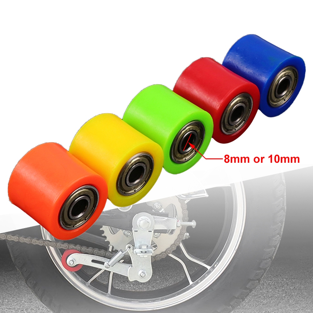 8 มม./10 มม.รถจักรยานยนต์ไดรฟ์ Chain Roller Pulley ล้อ Slider Tensioner ล้อท่องเที่ยวสําหรับ Most Dirt Pit จักรยาน Enduro Motocross ATV Universal