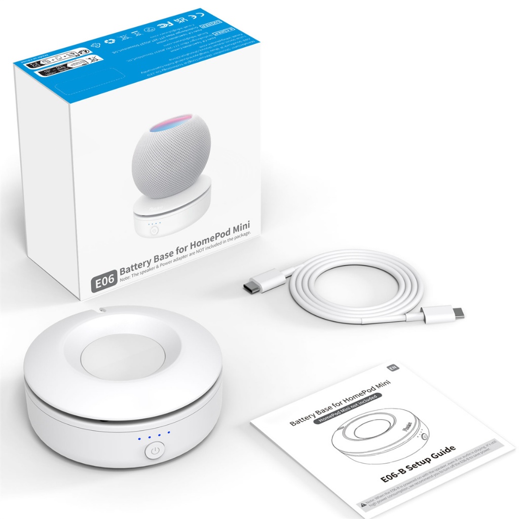 Sokusin ฐานแบตเตอรี่ 10000mAh สําหรับ Homepod Mini 24H Standby Apple Smart Speaker Charger Dock Holder Power Bank Mount Stand - รูปที่ 5