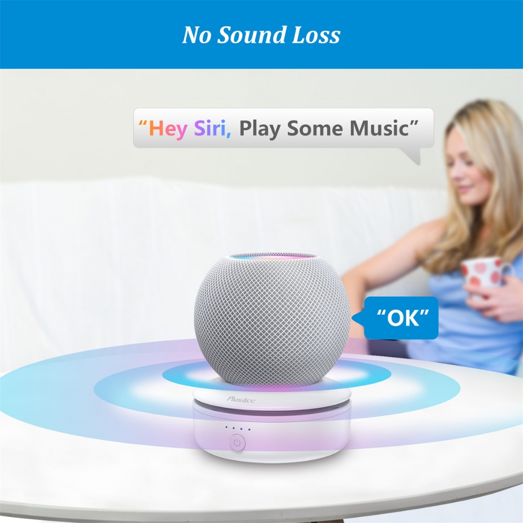 Sokusin ฐานแบตเตอรี่ 10000mAh สําหรับ Homepod Mini 24H Standby Apple Smart Speaker Charger Dock Holder Power Bank Mount Stand - รูปที่ 4