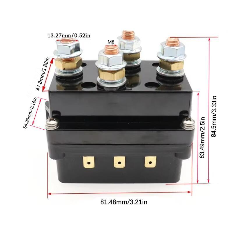 12v.24v Winch Rocker สวิทช์ Thumb 250A/400A/500A Solenoid รีเลย์ Contactor Winch สําหรับ ATV UTV สวิทช์ 4WD 4x4 เรือควบคุม - รูปที่ 7