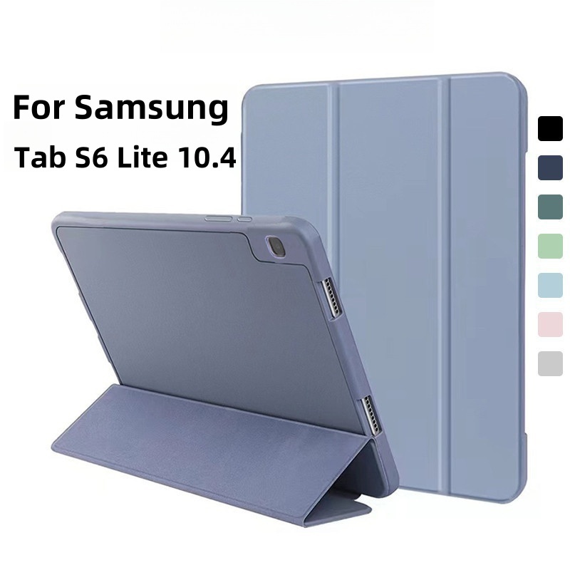 สําหรับ Samsung Tab S6 Lite 10.4 P620 P625 2024 P619 P613 P610 P615 พร้อมที่ใส่ดินสอซิลิโคนเหลวกรณีแท็บเล็ต