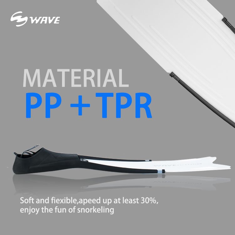 Uunisports Diving Fins Professional ผู้ใหญ่การฝึกอบรม Spearfishing ดําน้ํายาว Freediving Fins - รูปที่ 3