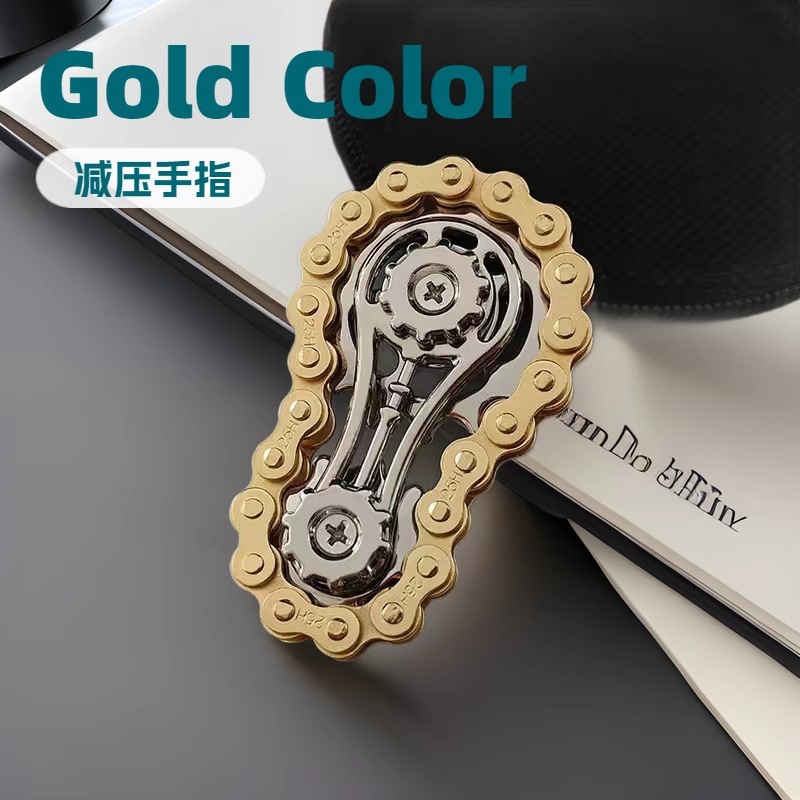 พวงมาลัยเฟืองปลายนิ้ว Gyroscope Fidget Spinner Anti ความเครียดความวิตกกังวลโลหะจักรยาน EDC Spinner Fidget ผู้ใหญ่และเด็กของเล่นโลหะ decompression ของเล่น