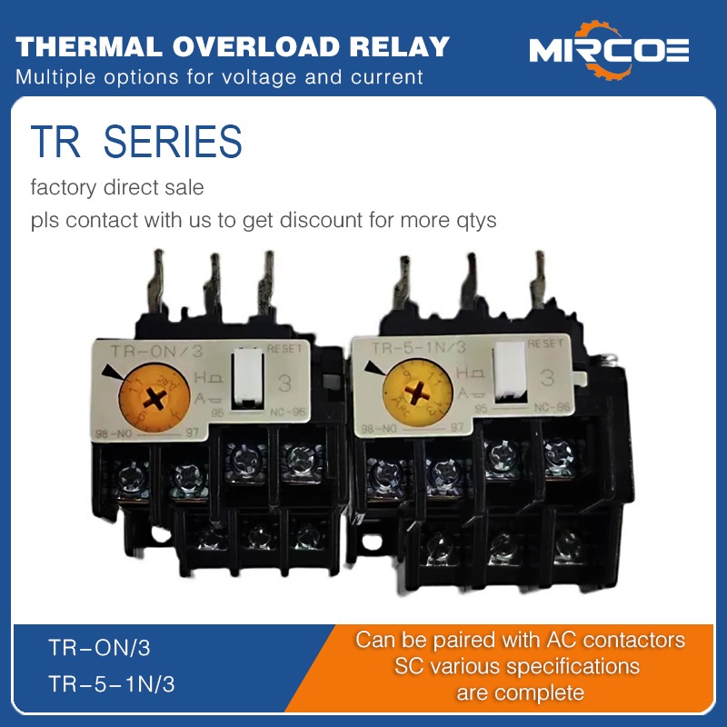 TR-N รีเลย์โอเวอร์โหลดความร้อน TR-0N/3 TR-5-1N/3 TR-N2/3 TR-N3/3 ใช้ได้กับคอนแทคซีรีส์ SC-0-N3