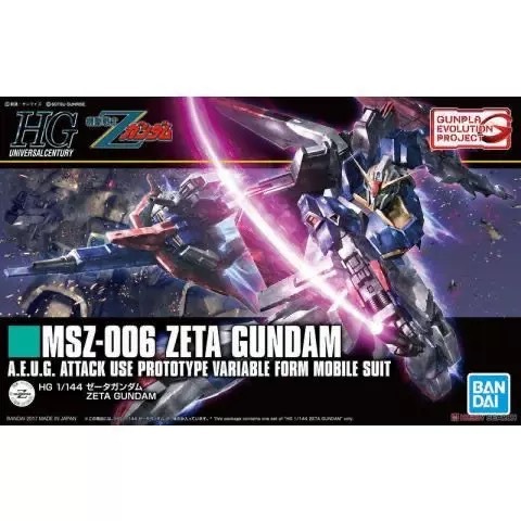 BANDAI ชุดโมเดล GUNDAM HGUC 203 1/144 Zeta Gundam MSZ-006 ZETA GUNDAM