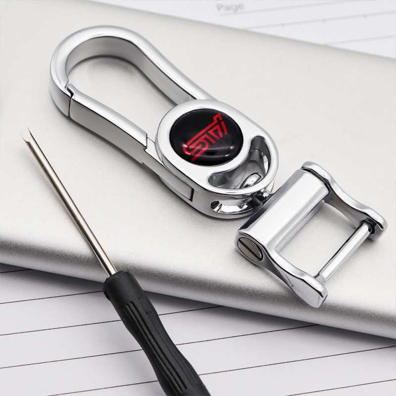 STI พวงกุญแจโลหะรถยนต์ + ไขควงขนาดเล็กสําหรับ Subaru STI WRX BRZ STI Sport