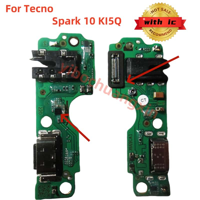 สําหรับ Tecno Spark 10 KI5Q ชาร์จ Flex สาย USB Charger พอร์ต Dock Connector อะไหล่ wita ic