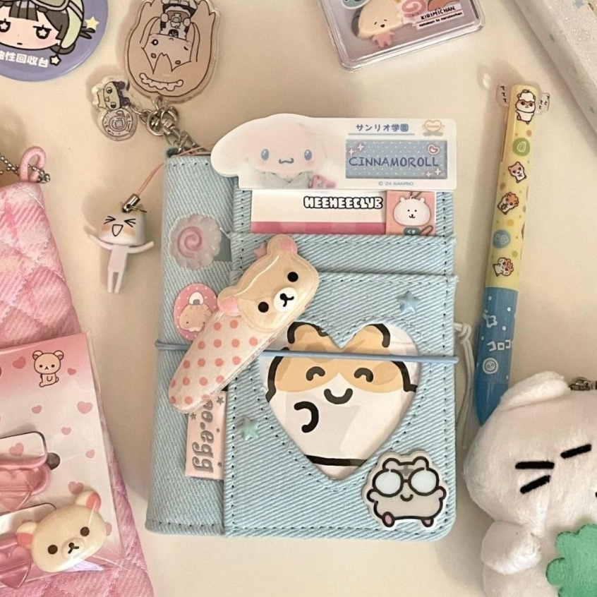 Love Pocket m5 Denim Loose-leaf Notebook Handbook Portable Planner Diary Notebook Photobook