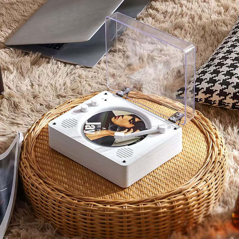 Middix เครื่องเล่นซีดีย้อนยุค พร้อมลําโพง บลูทูธ แบบพกพา อินพุต เอาต์พุต AUX มีแบตเตอรี่ในตัว สําหรับบ้าน Kpop CD/DVD Player