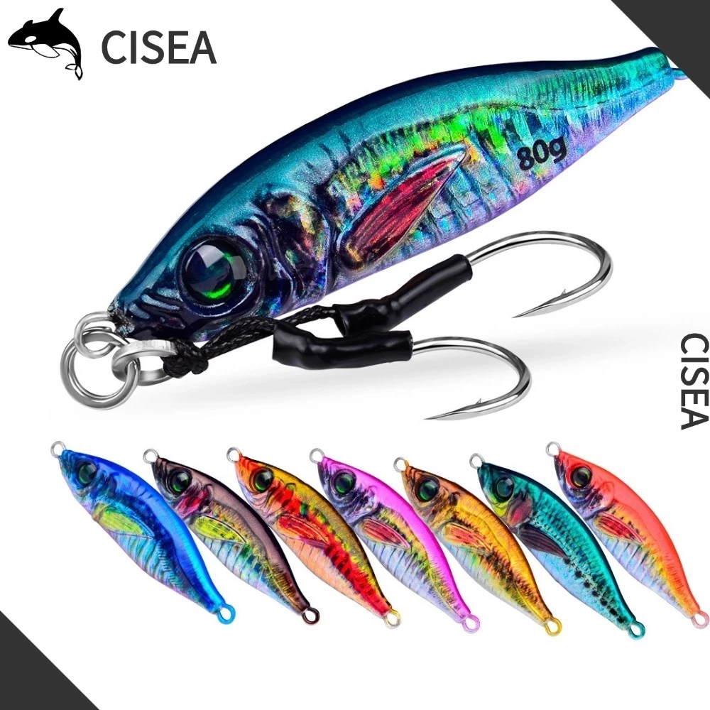 CISEA F169 เหยื่อยาง ปลา ตกปลา ตกปลา เหยื่อจิ๊ก เหยื่อ 30g 40g 60g 80g